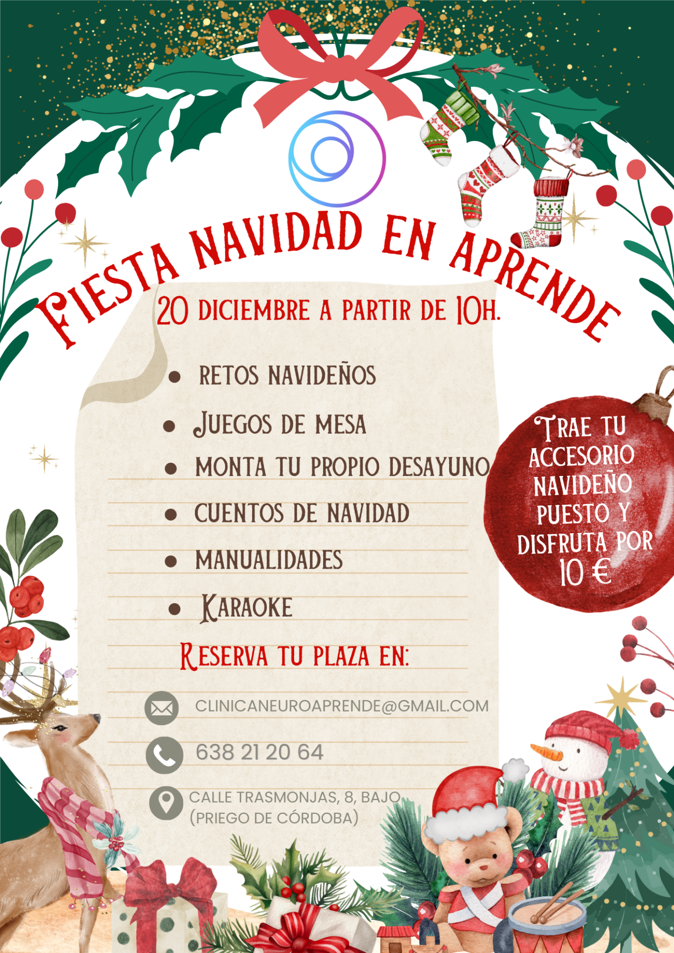 Celebramos juntos con juegos, risas, manualidades y mucho más Fiesta de Navidad en Aprende